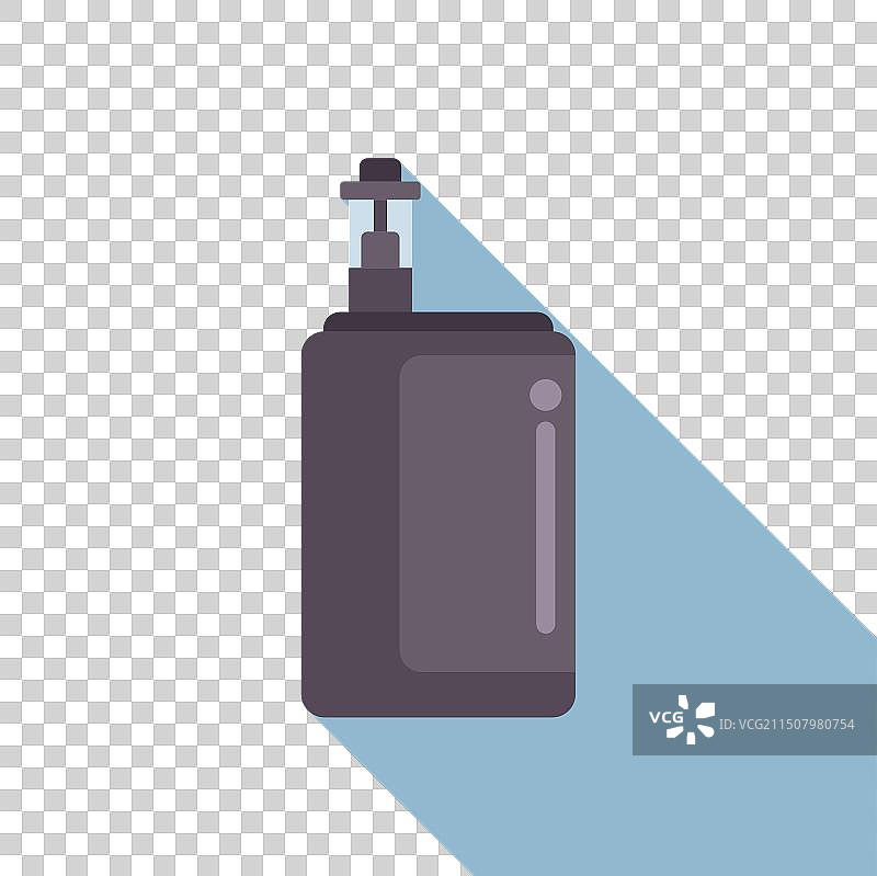 蓝色背景上的皂液器图片素材