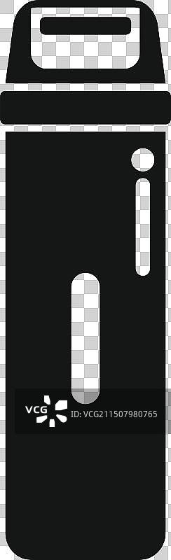 现代垃圾箱的黑色剪影图片素材