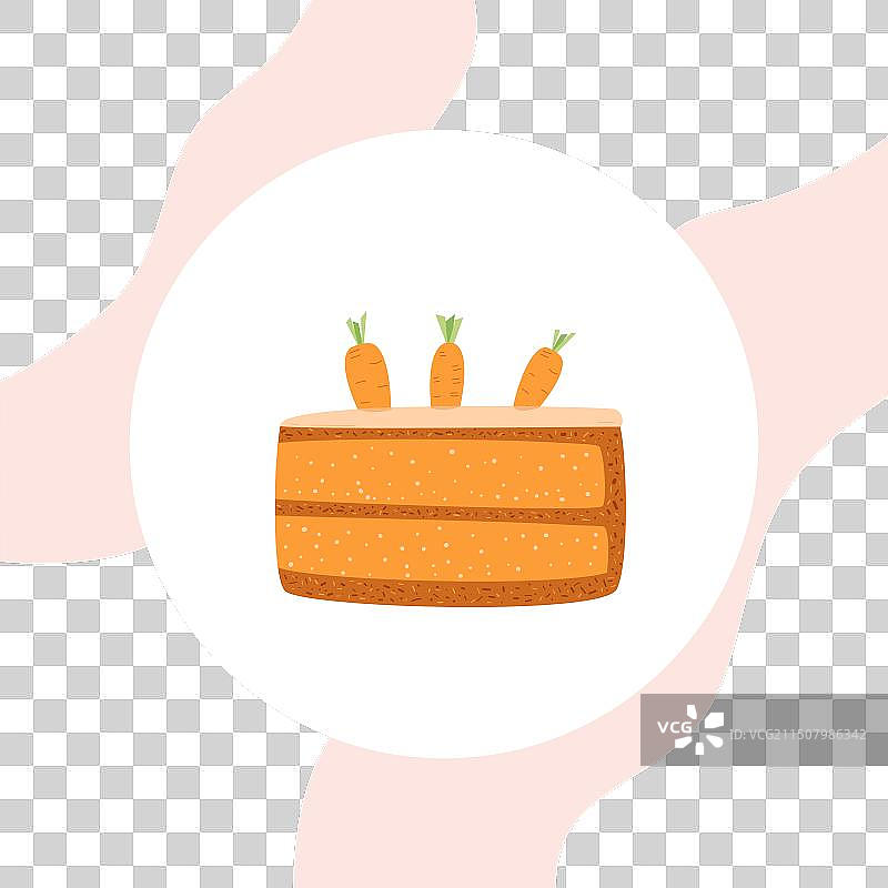 胡萝卜蛋糕标志，甜点烘焙图片素材