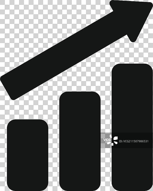 带上升箭头的增长图表图片素材