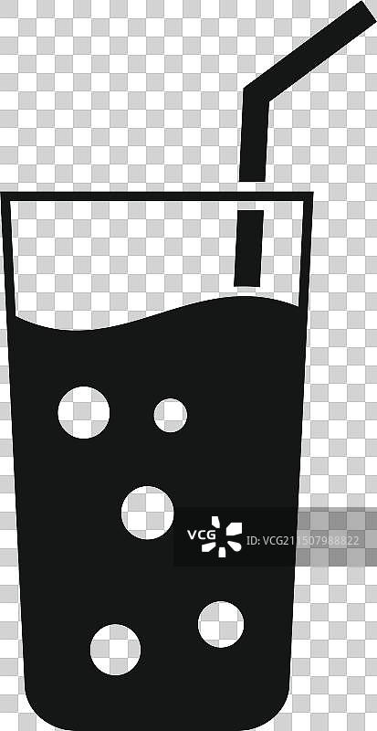 简约黑白气泡苏打图标图片素材