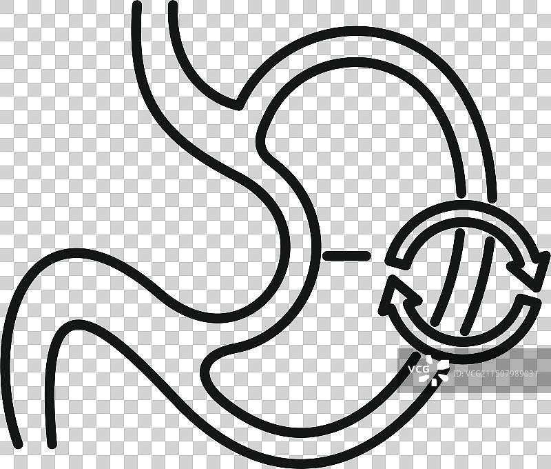 人耳解剖轮廓图标图片素材