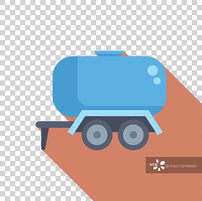 扁平风格蓝色水箱图片素材