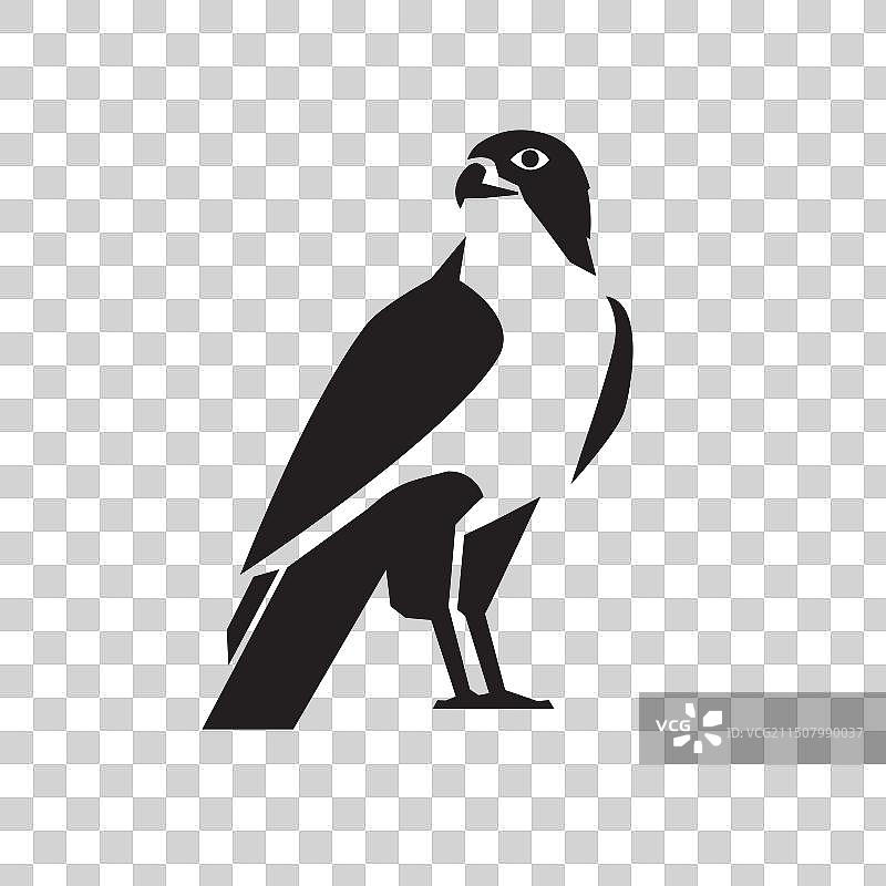 猎鹰轮廓剪影图片素材