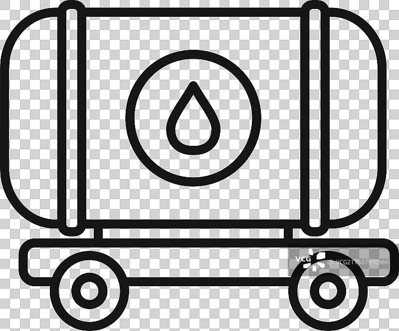 简化油罐车图标设计图片素材