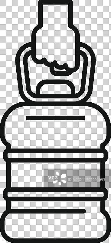 饮水机瓶装水线性图标图片素材