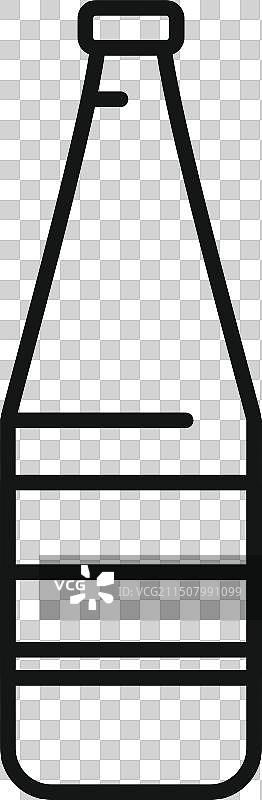 苏打水瓶的线条艺术图片素材