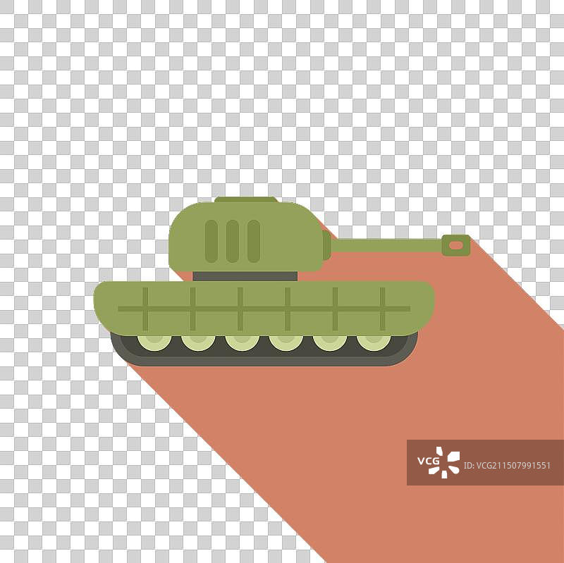 粉色背景上的扁平风格军用坦克图片素材