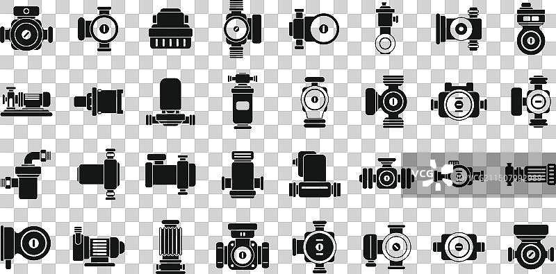 水循环泵图标合集A图片素材