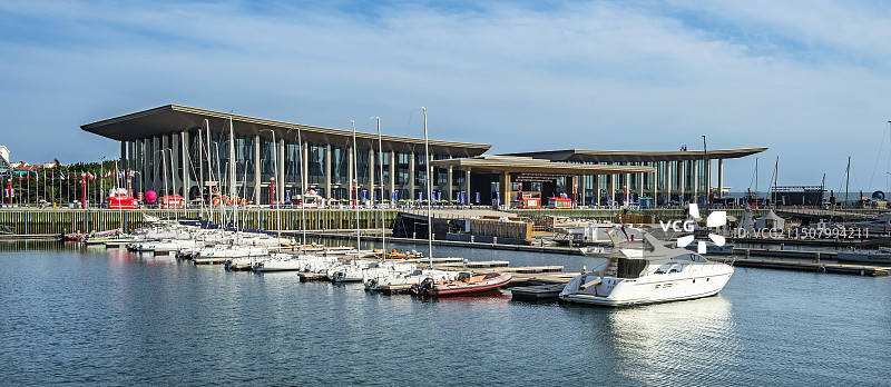 山东青岛，青岛国际会议中心，上合峰会会址。图片素材