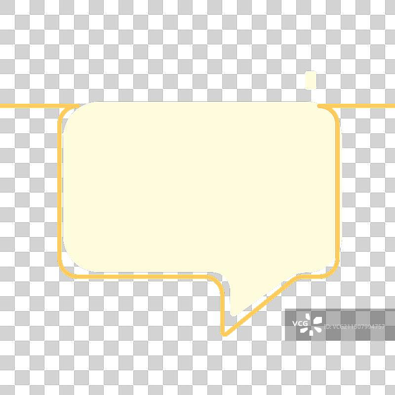由单线制成的矩形气泡对话框图片素材