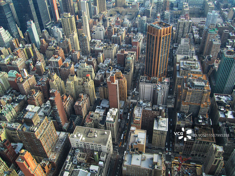 美国纽约帝国大厦俯瞰图片素材