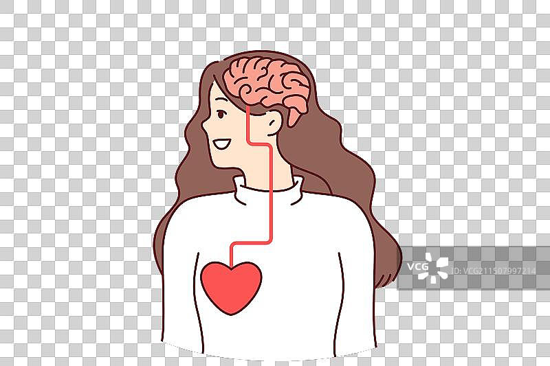 看向远方并进行视觉演示的女人图片素材