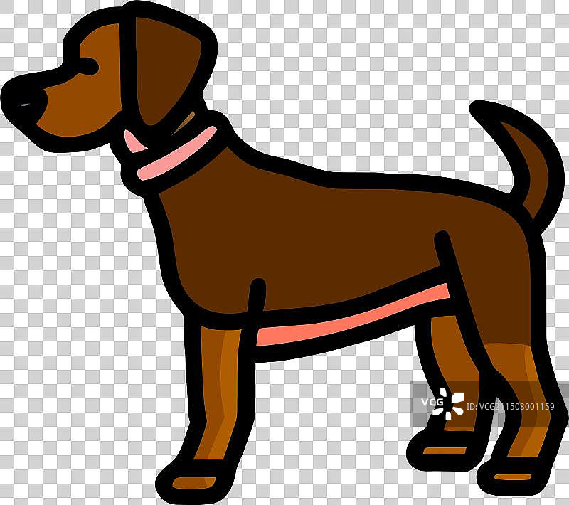 棕色艾尔谷犬图标图片素材