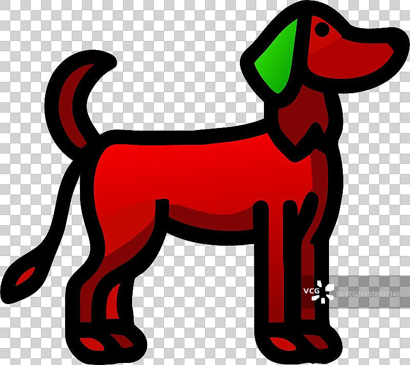 红色爱尔兰梗犬图标图片素材