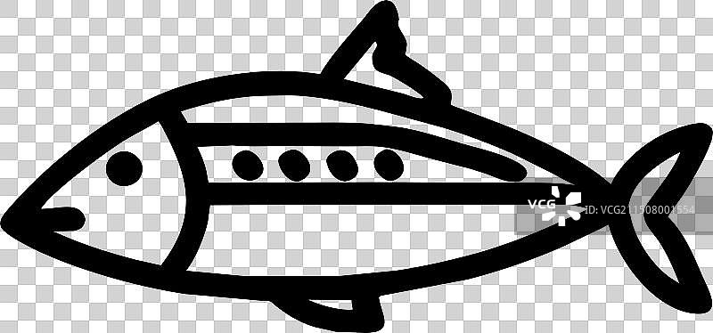长鳍金枪鱼黑色图标图片素材