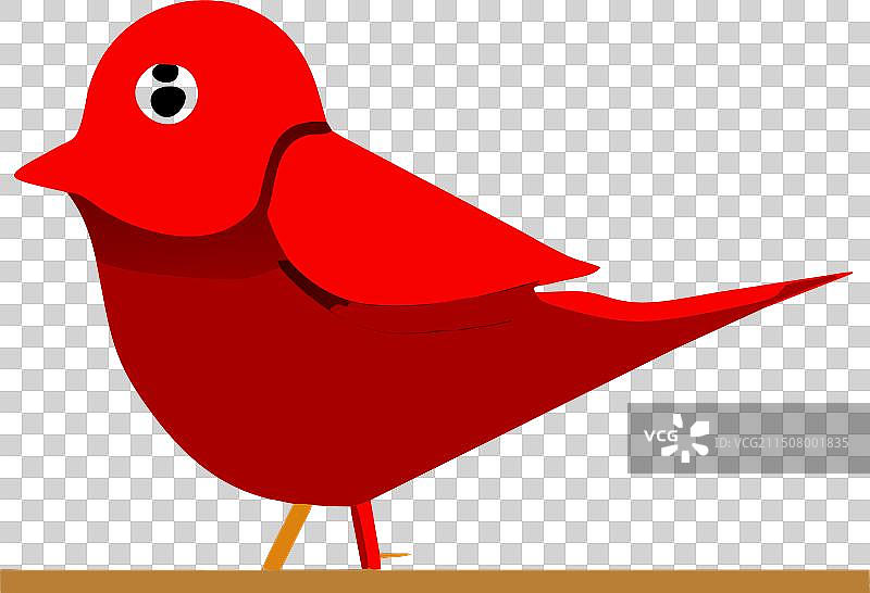 柳莺鸟红色图标图片素材