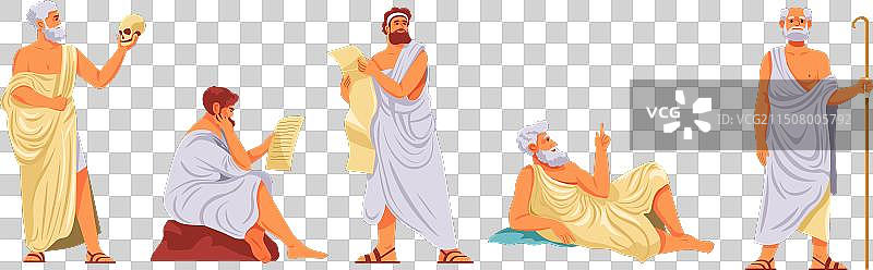 古罗马或希腊哲学家图片素材