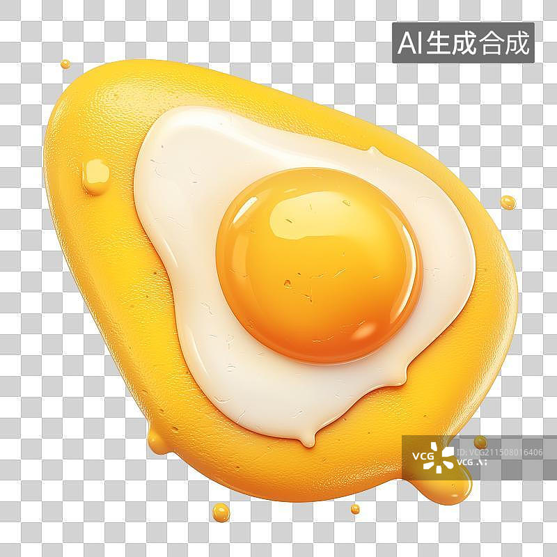 【AI数字艺术】欧式美式快餐煎蛋鸡蛋蛋包饭免抠透明元素素材图片素材