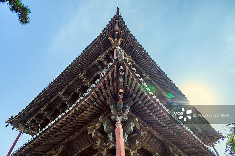 天津蓟县独乐寺观音阁木构建筑图片素材