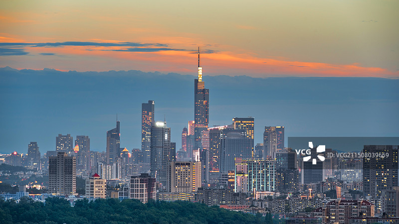 南京天际线图片素材