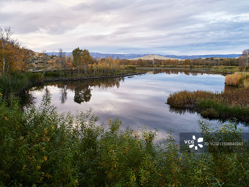 白沙湖日出图片素材