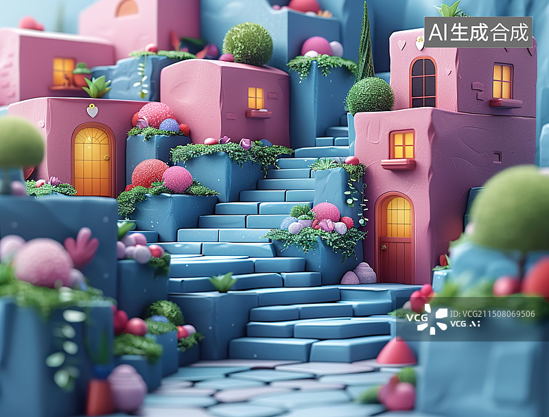 【AI数字艺术】圣诞节蓝色背景图片素材