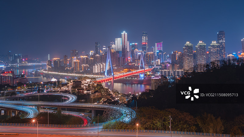 重庆荒野茶摊观重庆夜景图片素材