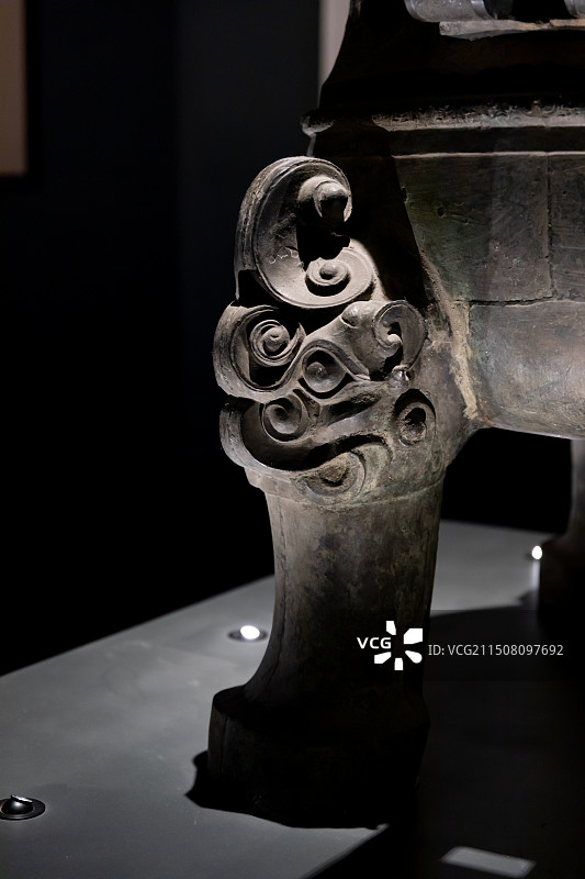 安徽博物馆铸客大鼎战国(475-221BC)1933年寿县朱家集李三孤堆楚王墓今淮南市谢家集区)出土图片素材