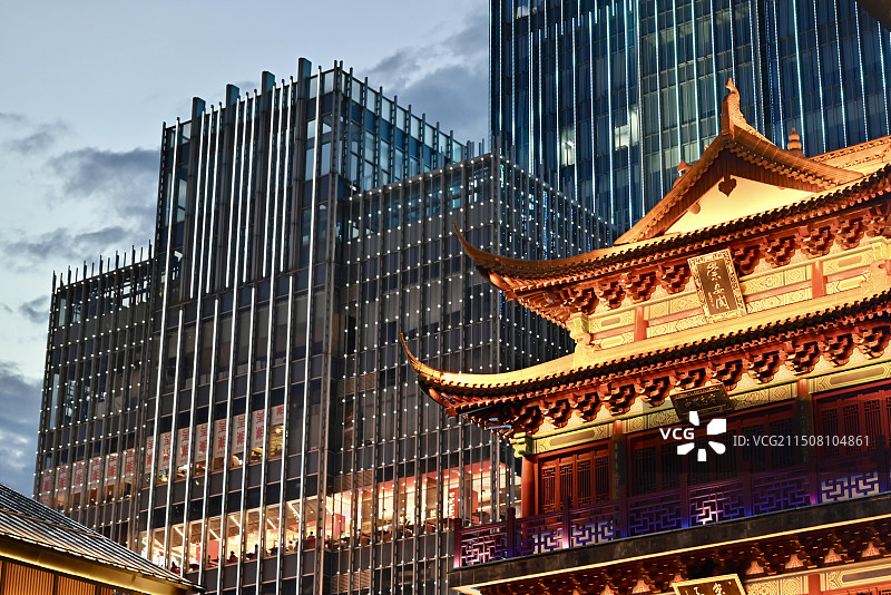 崇安寺古今对望图片素材