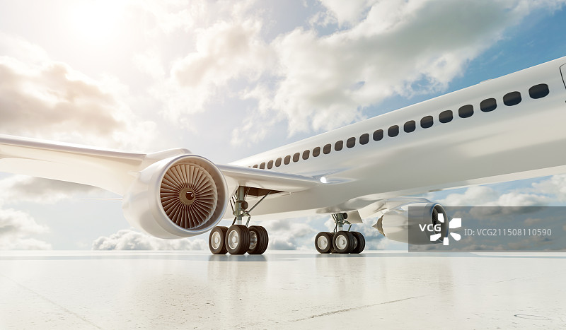 民航客机模型场景图片素材