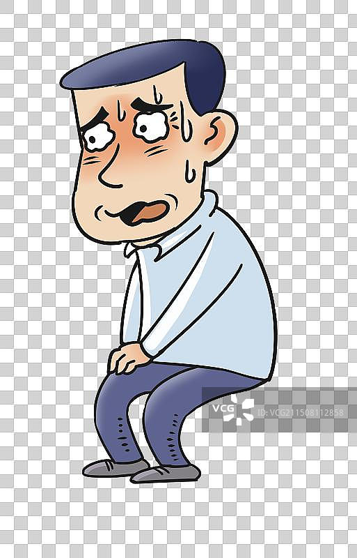 恐惧中的中年男人图片素材