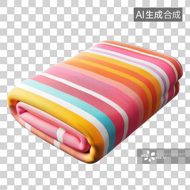【AI数字艺术】3D渲染卡通毛巾图片素材