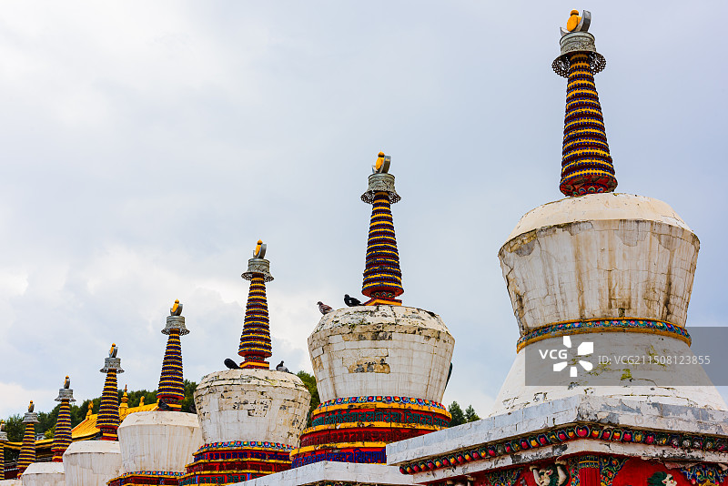 中国青海著名寺庙塔尔寺建筑外观图片素材