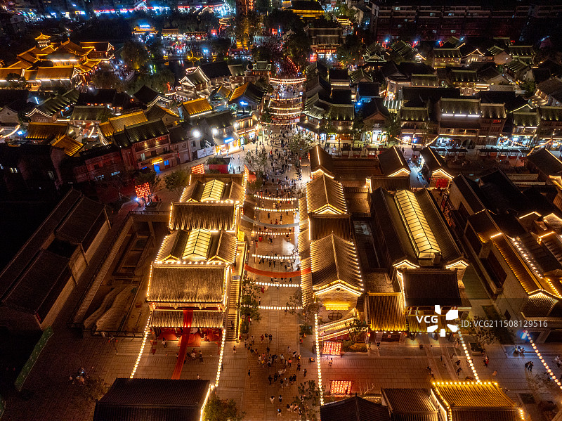 航拍洛阳洛邑古城图片素材