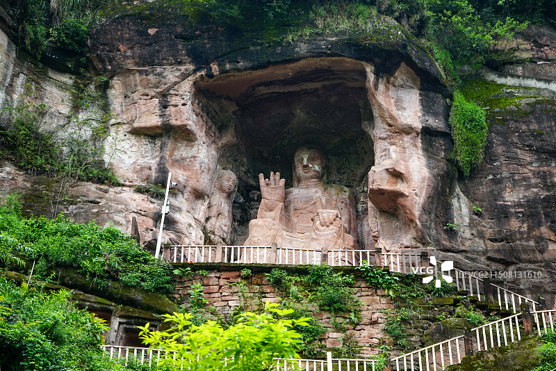 邛崃石笋山石窟图片素材