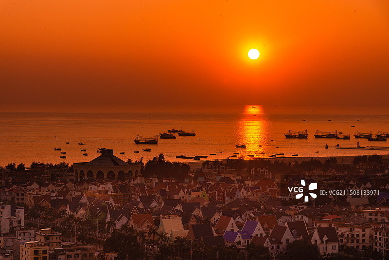 北海银滩风光图片素材