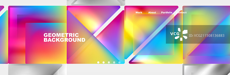 渐变三角形构图，亮色流体图片素材