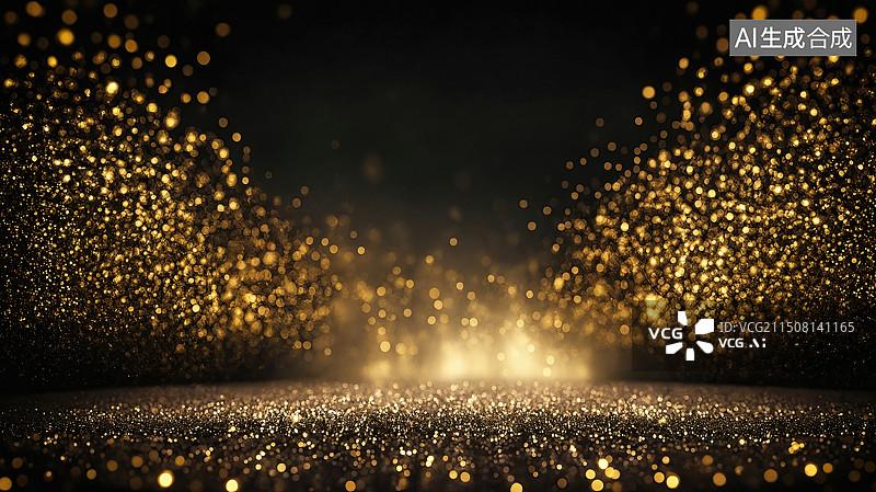 【AI数字艺术】金色梦幻奢华庆典地面图片素材