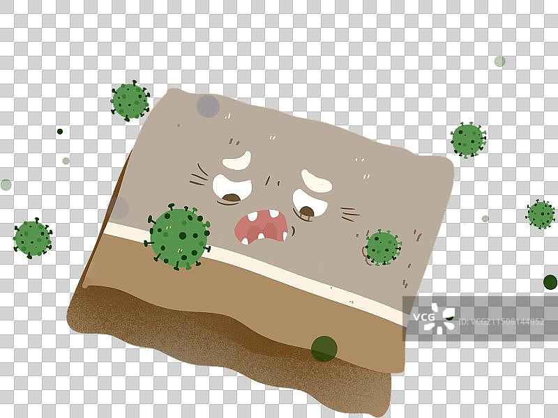 发霉的满是细菌旧毛巾图片素材