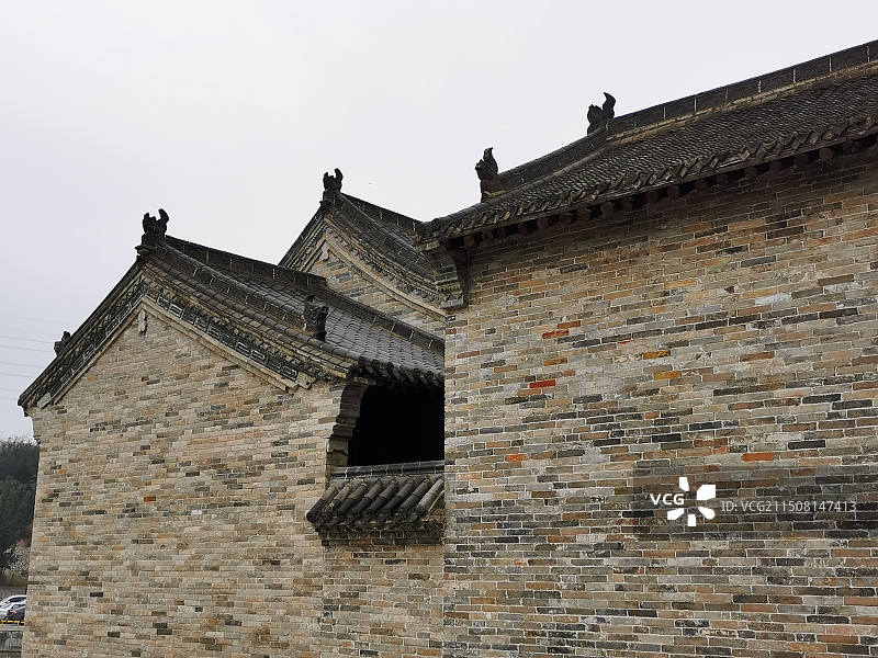 河南焦作圆融寺砖墙图片素材