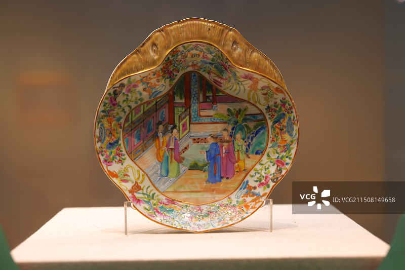 清代外销艺术品上的岭南园林文化展图片素材