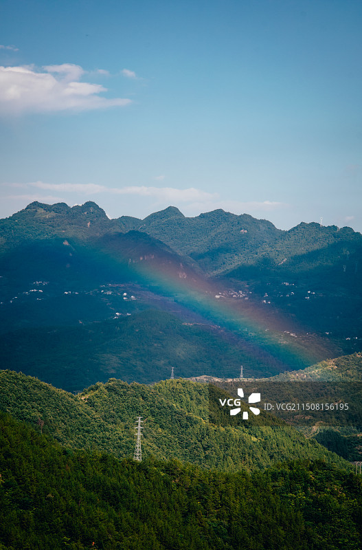 广元曾家山彩虹图片素材