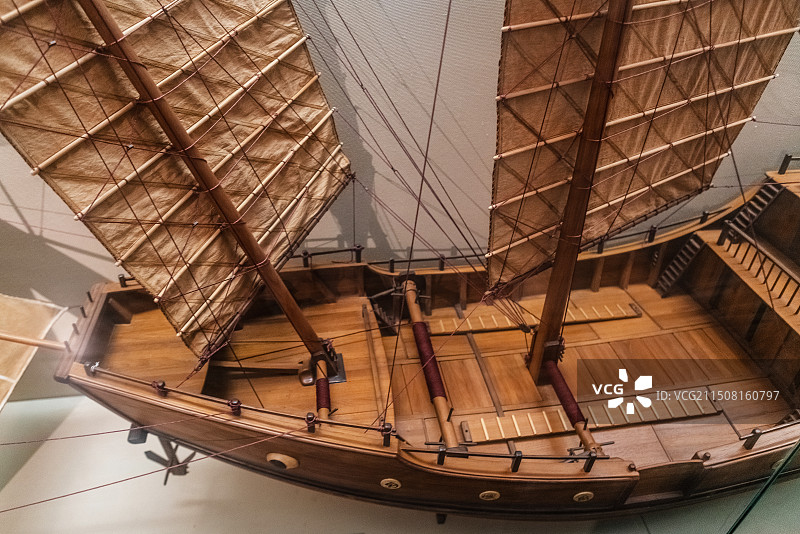 中国航海博物馆，明清时期册封舟模型图片素材