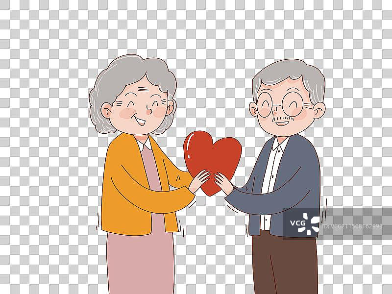 夕阳红老年爱情图片素材