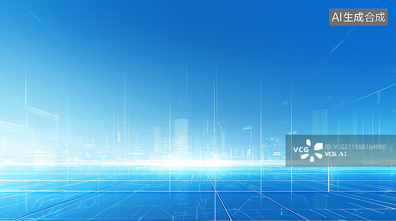 【AI数字艺术】智慧城市大数据科技概念图片素材