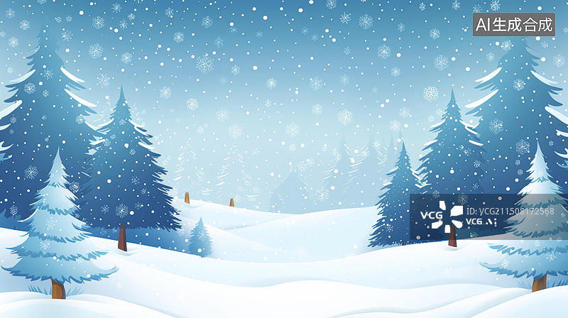 【AI数字艺术】冬日雪景的AI图片图片素材
