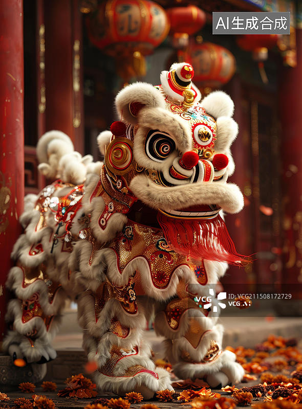 【AI数字艺术】舞狮的AI图片图片素材