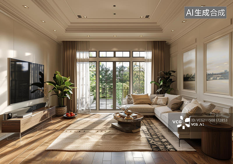 【AI数字艺术】客厅的AI图片图片素材