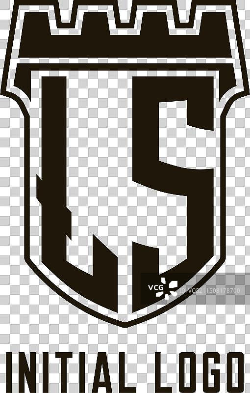 字母组合LS盾牌堡垒Logo设计图片素材